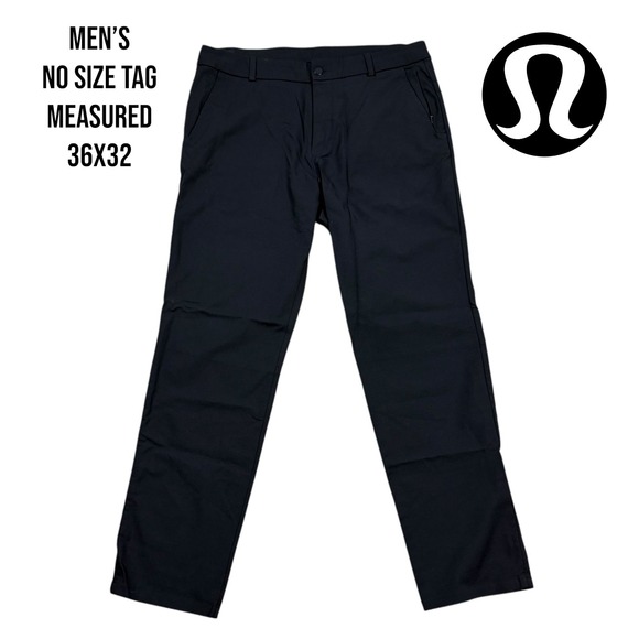lululemon athletica Other - Lululemon Mens Commission Slim Fit Dress Pants Trousers 36x32 Black‎ Golf Slacks